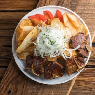 Fried Bone-in Lamb Loin Steaks