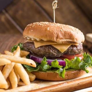 Plain Beef & Lamb Cheeseburger