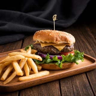 Plain Beef & Lamb Cheeseburger