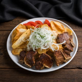 Fried Bone-in Lamb Loin Steaks