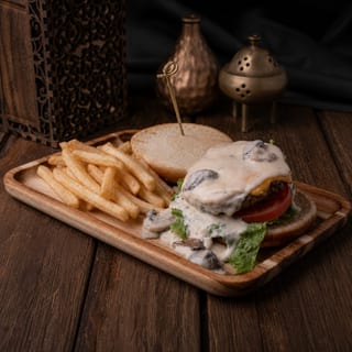 Creamy Mushroom Cheeseburger